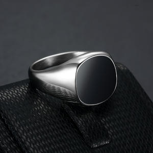 Titanium Staal Goud Ringen Roestvrij Staal Heldere Oppervlak Druppel Lijm Trendy Punk <span class=keywords><strong>Ring</strong></span> Heren Ringen Roestvrij Staal - Product Image 4