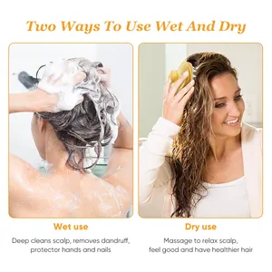 Brosse de bain pour chien, Logo personnalisé, masseur de cuir chevelu en Silicone, brosse à shampoing