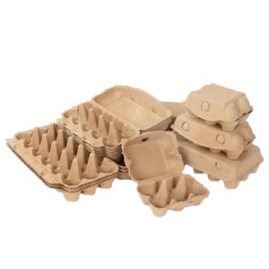 QianQin Emballage Durable, Lot de <span class=keywords><strong>12</strong></span> Boîtes à Œufs en Papier Recyclé, Plateau à Œufs en Pulpe Moulée Couleur Personnalisée, Œufs Frais Biologiques, Durée de Conservation 3 Ans - Product Image 5
