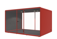Cabine insonorisée modulaire moderne pour réunions hebdomadaires, ignifuge et résistante à l'humidité, pièce mobile 10MM pour hôtel, maison, bureau