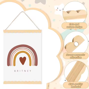 Marco Magnético Ondulado Yukmin para Pósteres, Imán de Madera para Lienzos, Impresiones Artísticas, Decoración de Cuarto de Niños y Dormitorio - Product Image 3