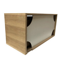 Armoire murale en noyer noir avec gestion des câbles pour meubles de maison