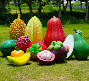 รูปปั้นเรซินไฟเบอร์กลาสเห็ดเหมือนจริงสำหรับตกแต่งสวนในเทพนิยาย - Product Image 1