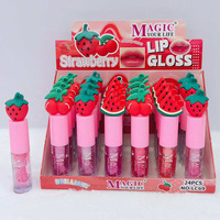 Magic Your Life Color Changing Lip Oil Kartun Stroberi Persik Buah Lip Gloss Tahan Air Tahan Lama Tidak Lengket Lip Tint