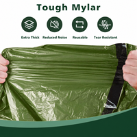 Kantong Tidur Darurat Tahan Air Portabel untuk Berkemah, Terbuat dari Mylar, Warna Hijau