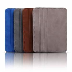 Porte-cartes en cuir PU multicolore prêt à l'emploi avec fermeture éclair et logo personnalisé – Vente directe usine pour cartes professionnelles et bancaires - Product Image 1