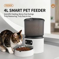 Distributeur automatique intelligent pour animaux de compagnie 4L avec caméra WiFi double bande et système de distribution de nourriture programmable pour chats et chiens