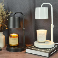 Lampe Chauffe-Bougie Électrique avec Minuteur, Chauffe-Cire en Verre pour Décoration Intérieure