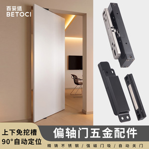 Bisagra de puerta de alta resistencia para puertas deslizantes laterales, con amortiguador de 90 grados y velocidad ajustable, de acero inoxidable, para puertas de madera y aluminio - Product Image 4