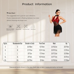 Vestido de Baile Latino para Mujer con Lentejuelas, Cuello Halter, Falda con Flecos, Malla Transparente en la Cintura, Espalda Abierta, Traje de Salsa y Baile de Salón Personalizado - Product Image 6