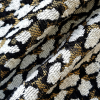 Tissu Jacquard Léopard de Luxe en Fil Teint, Respirant, Résistant aux Déchirures, pour Revêtement de Canapé, Grammage Lourd