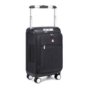 Set Koper <span class=keywords><strong>Trolley</strong></span> Lebar 28 inci Warna Solid Sederhana Kapasitas Besar dengan Kunci Kata Sandi Bea Cukai TSA dan Koper Kabin 20 inci - Product Image 1