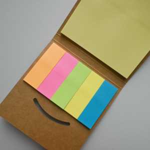 Bloc-notes adhésif pliable personnalisé avec couverture en kraft, papier autocollant, notes adhésives 82x85mm, logo couleur personnalisée, fournitures scolaires - Product Image 3