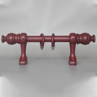 Ensemble de tringle à rideau en bois, anneaux en bois, crochet en plastique, 28MM, tringle à rideau en bois marron, support final, tringle à rideau, tringle à langir