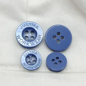 Made In China Custom Fancy Designer Engrave Letter Colorful Resin Round Garment Sewing Apparel Buttons