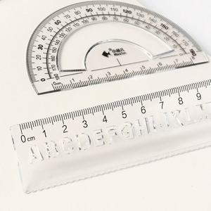 Ensemble de règles de correction de l'alphabet Little Fish, 20 cm, outil mathématique en plastique pour étudiants et enseignants - Product Image 1