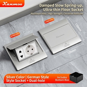 <span class=keywords><strong>Prise</strong></span> de sol encastrée ultra-fine étanche à l'eau en alliage d'aluminium de type EU 120 avec amortissement - Product Image 4