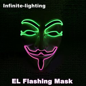 서클 엘 와이어 빛나는 마스크 빛나는 LED 라이트 쿨 크리스마스 생일 코스프레 마스크 - Product Image 4