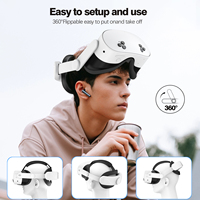 Coque de protection ergonomique sans fil pour casque VR Meta Quest 3s, en ABS réglable, emballage en boîte couleur