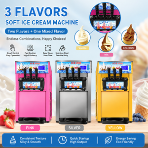 Machine à glaces automatique 3 saveurs, machine à glaces molles, machines à glaces commerciales <span class=keywords><strong>pour</strong></span> les entreprises, camion de glaces - Product Image 1