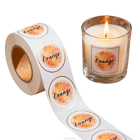 Etiquetas Adhesivas Personalizadas de Papel con Lámina Dorada de Lujo, Resistentes al Agua y a la Temperatura, para Manualidades, Marcos de Fotos, Aromatizadas