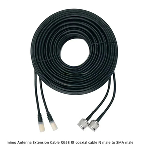 RG58 10M 20M 30m Baja pérdida de alta calidad SMA macho a N macho RF <span class=keywords><strong>Cable</strong></span> <span class=keywords><strong>coaxial</strong></span> <span class=keywords><strong>para</strong></span> antena parabólica, antena Mimo, enrutador Wifi - Product Image 2