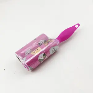 Paper Sticky Roller Custom Promotional Heavy Duty Mini Travel Handle Hair Carpet Cleaning Sticky Paper Lint Roller