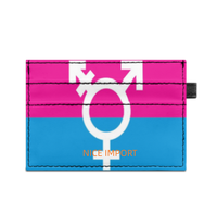 Transgender (Captain John Design) Rainbow Slim Doppelseitig bedruckter Kartenhalter Kreditkartenhalter aus PU-Leder für Männer und Frauen