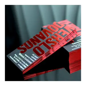 Milieuvriendelijk Glanzend Rood Goudfolie Rand Visitekaartje Zwart Karton Wit Bedrukt Gekleurd Hot Stamping Rose Gouden Tarot