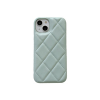 NOUVEAU Étui de téléphone en cuir texturé caviar pour iPhone 16 15 Pro Max 15 14 13 12, style matelassé pour femme
