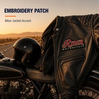 Patch brodé personnalisé grand format pour moto, thermocollant, pour vestes de motard, badges brodés haute densité pour le dos des vestes