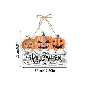 2025 Halloween Door Hanging Decor 3D <b>Pumpkin</b> Sign with Glow in Dark Eyes Spooky Porch Decorations for Haunted Party Scene - Product Image 4
