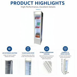 Refrigerador de 150L para hoteles y hogares, silencioso, enfriado por aire, de acero inoxidable, con puerta de vidrio simple engrosada, ahorrador de energía y anticongelante. - Product Image 4