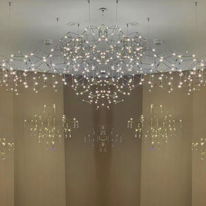 Lustre moderne de luxe léger, plein <span class=keywords><strong>d</strong></span>'étoiles, personnalité artistique, lustre long duplex, lampe suspendue à <span class=keywords><strong>chute</strong></span> <span class=keywords><strong>d</strong></span>'étoiles - Product Image 2
