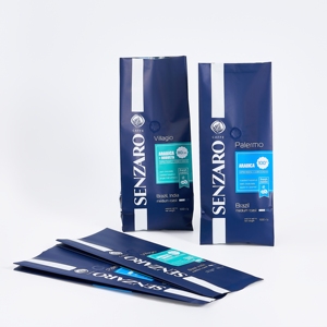 Sacchetto con Soffietto Laterale Personalizzato da 250g per Caffè, <span class=keywords><strong>Imballaggio</strong></span> <span class=keywords><strong>Industriale</strong></span> Riciclabile con Logo Personalizzato per Confezionamento Alimentare - Product Image 2