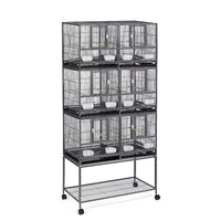Cage à oiseaux pour perroquets Joysing 2024, nouvelle conception, grande, en fer massif et acier inoxydable, respirante, avec toit et mangeoire