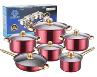 Ensemble de 12 ustensiles de cuisine modernes et minimalistes en métal écologique, casseroles en fer individuelles, couvercles en verre personnalisés, accessoires de cuisine pour la maison