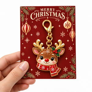Factory Wholesale Custom Christmas Metal Keychain Zinc Alloy Cute enamel Keychain <b>for</b> Promotional Holiday Gifts - Product Image 2