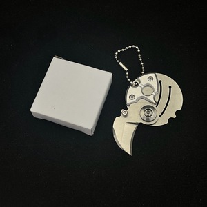 Couteau porte-clés pliable 2026 en forme de pièce de monnaie, lame en acier inoxydable, design pied de mouton, cadeau, bouton de pouce, outil multifonctionnel - Product Image 5