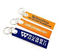 WELLFLYER PRMA-307 étiquette en tissu brodé personnalisé étiquette de jet en polyester enlever avant lanière porte-clés de vol - Product Image 3