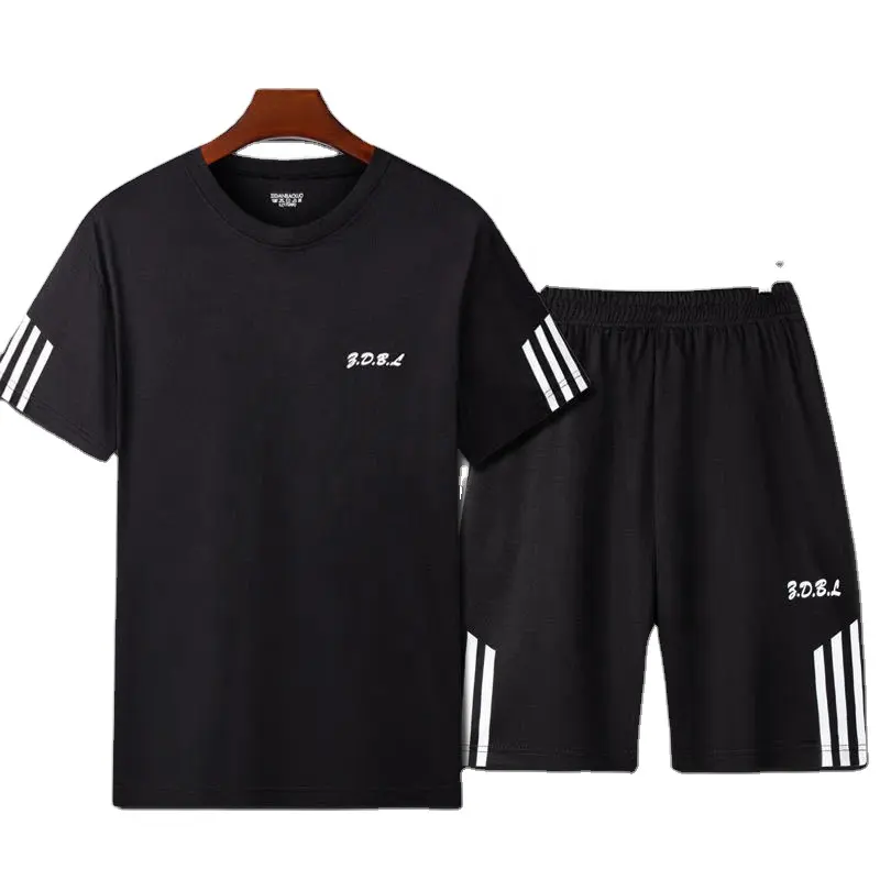 Conjunto de camiseta e shorts para treino, roupa esportiva para homens personalizada e de secagem rápida, roupa para treino