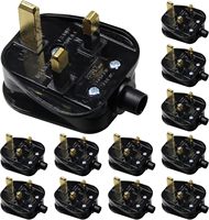 3 Pin UK 13 Amp Fused Mains Plugs White Plug avec 3A 5A 7A 10A 13A Domestic Fusibles Kit