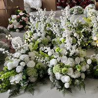 Bloemenbal centerpiece M-FB81 Wit Koningsblauw Bloemen Grote Bordeauxrode Bloemenballen Bruiloftdecoratie & Benodigdheden