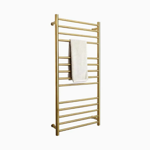 Radiateur chauffe-serviettes électrique avec minuterie, doré, 140W, mural et sur pied, séchoir chauffant pour serviettes avec 11 barres - Product Image 2