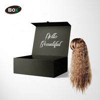 Boîtes d'expédition de perruques avec logo personnalisé, design marbré, nouvel emballage cosmétique pour vernis à ongles, huile, produits capillaires, impression en relief