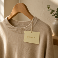 Étiquette de vêtement personnalisée imprimée à l'or avec cordon en corde naturelle pour pull, marque de vêtements, étiquette en papier