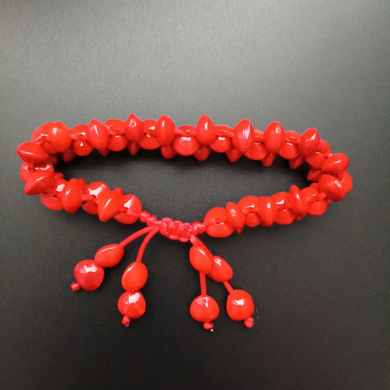 Centipede Shaped Red Bean Bracelet Couple Bracelet Acacia Bean Jewelry