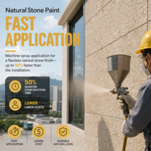 Pintura de Piedra Natural Blue Kingfisher Stone Touch con Textura Natural <span class=keywords><strong>para</strong></span> Muros de Jardín - Product Image 3