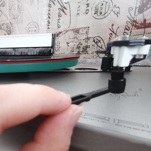 Factory Reusable Carbon Fiber Anti static Vinyl Record Cleaning <b>Brush</b> Handheld Rotating <b>Dust</b> Removal <b>Brush</b> Stylus Cleaning Tool - Product Image 6