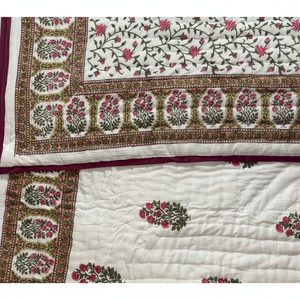 Fabricante indio estampado Patchwork edredón estilo Vintage tamaño Queen algodón KanthaQuilt suave Reversible manta de invierno para Hotel - Product Image 1